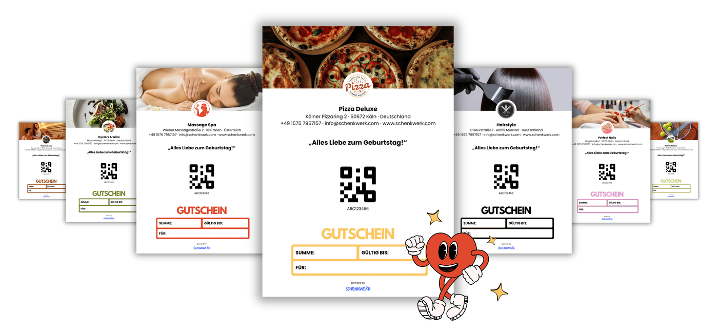 Gutscheindesign Beispiele